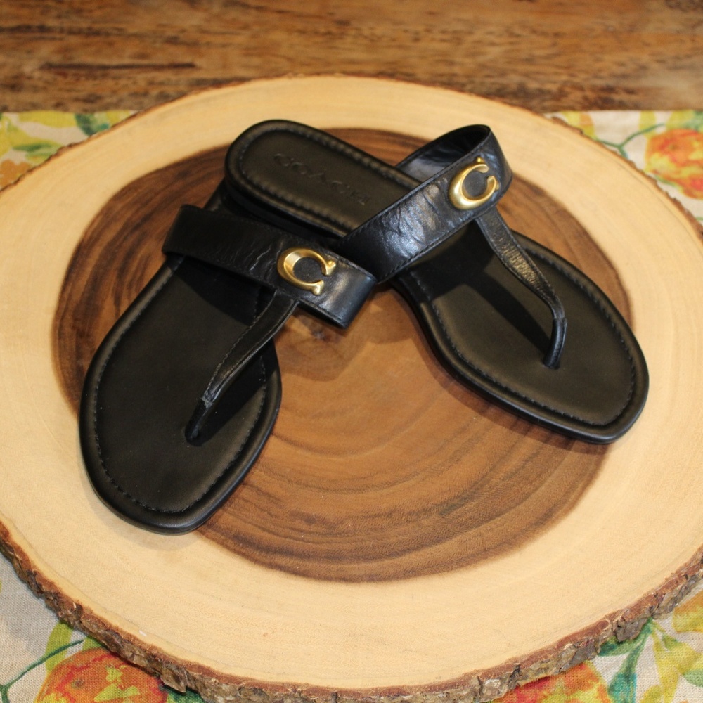 COACH - EUC Black Sandals